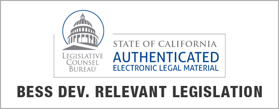 CA Bill SB38, California Legislation, Lithium-ion Battery Energy Storage Facilities Legislation