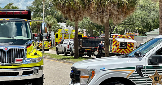 Hazard Removed from Johns Hopkins All Children's Out​-Pa​tient Center after Hazmat Call in Tampa, off-gassing lithium-ion batteries, BayNews9, Florida